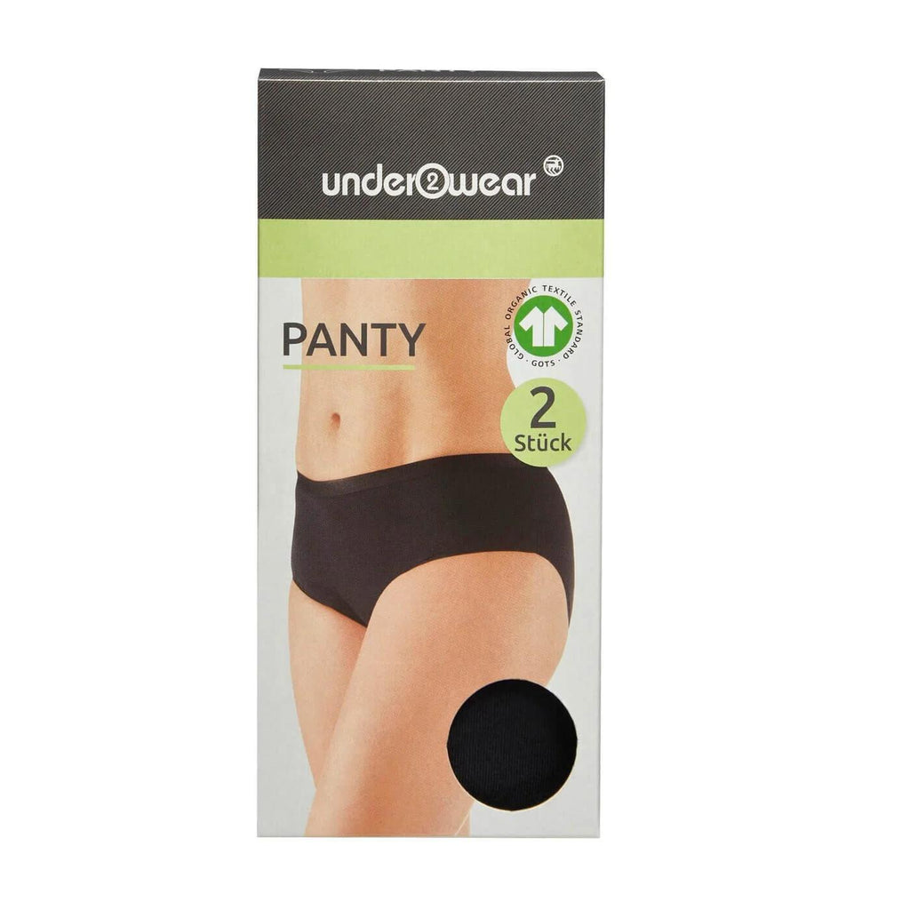 Underwear Women's Slip Panty Set in Black (2-Pack) - Size L