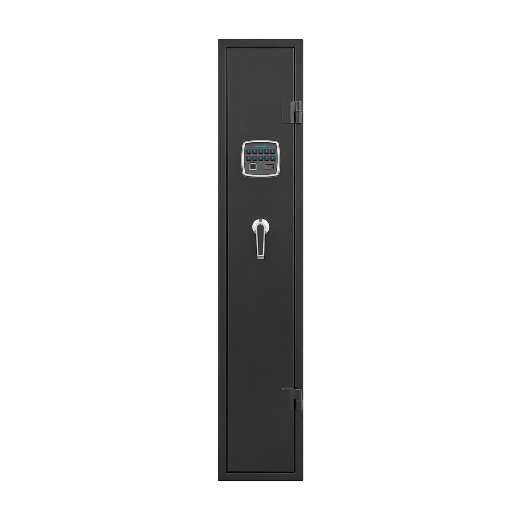 5 gun safes with 3 pistol pockets, quick access biometric adjustable heavy-duty gun rack mounted gun safes