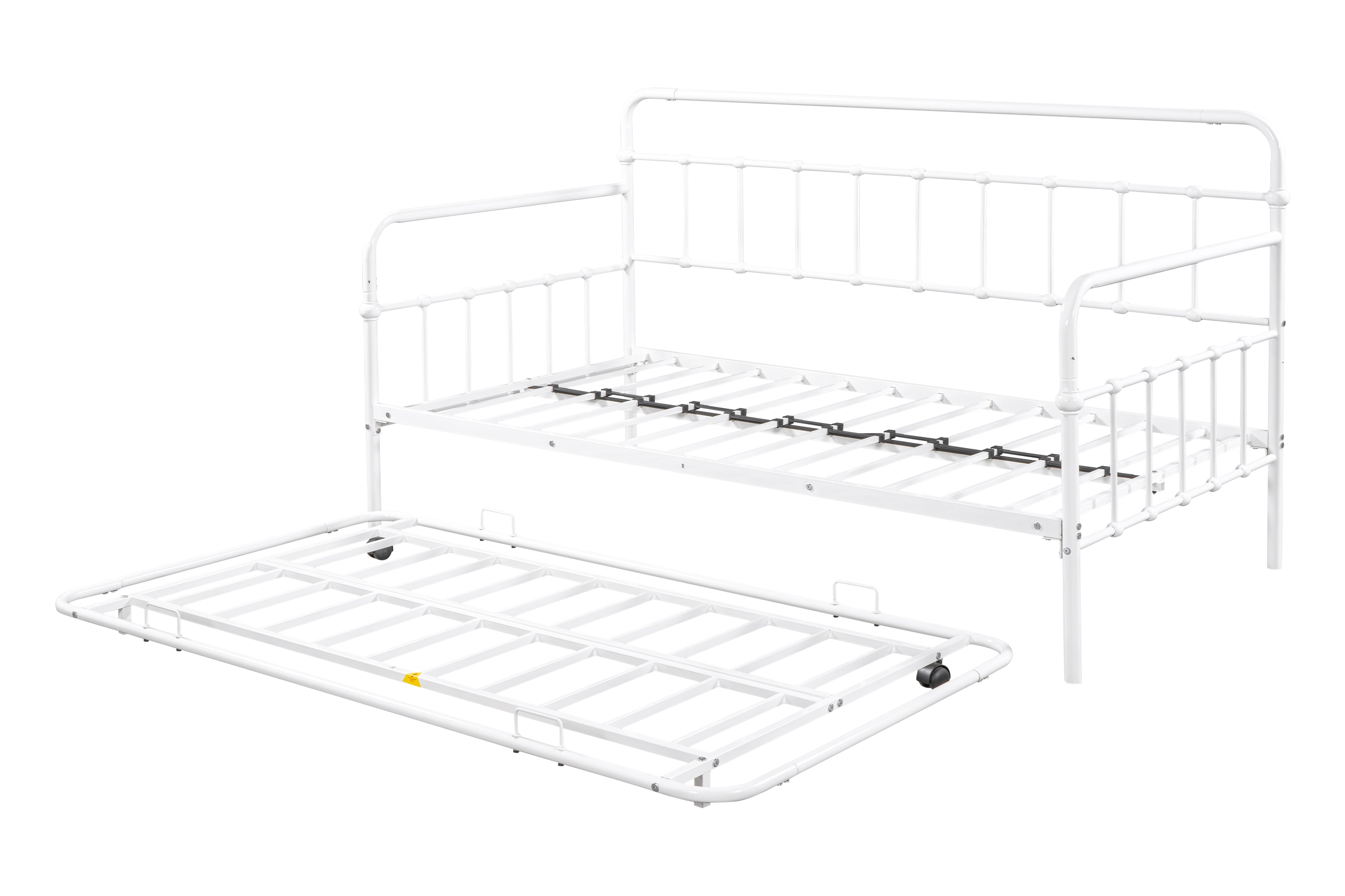 Metal Frame Daybed with trundle（white）