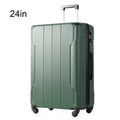 Hardshell Luggage Spinner Suitcase with TSA Lock Lightweight Expandable 24'' (Single Luggage) Green + ABS + 24 Inch
