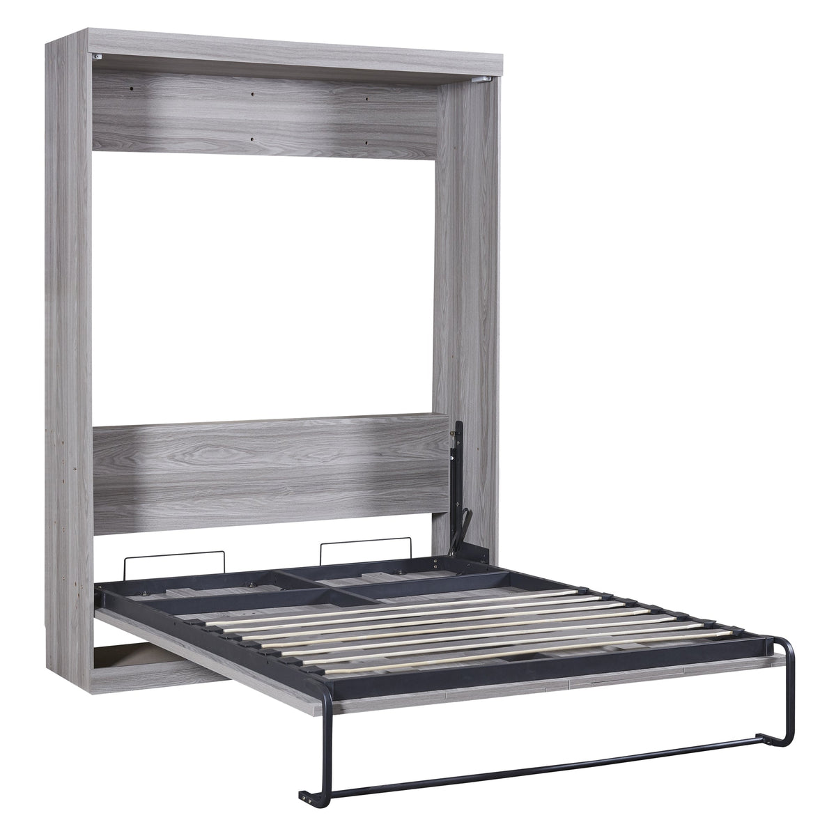 Full Size Murphy Bed, can be Folded into a Cabinet Gray
