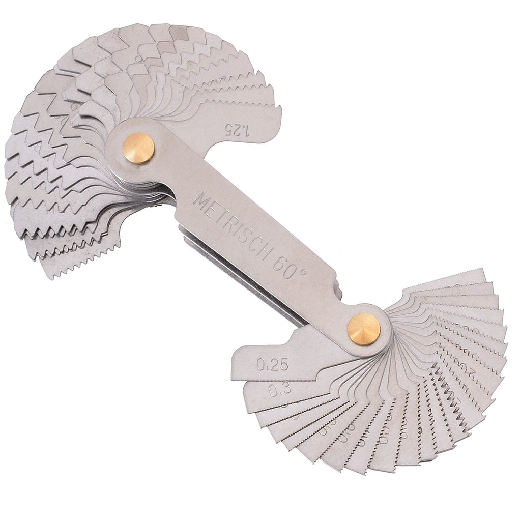 New 60 And 50 Degree Whitworth Metric Screw Thread Pitch Gauge Blade Gage For Measuring Tool