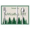 stmas linen placemats holiday party decorations insulation mats linen Christmas tree printed coasters