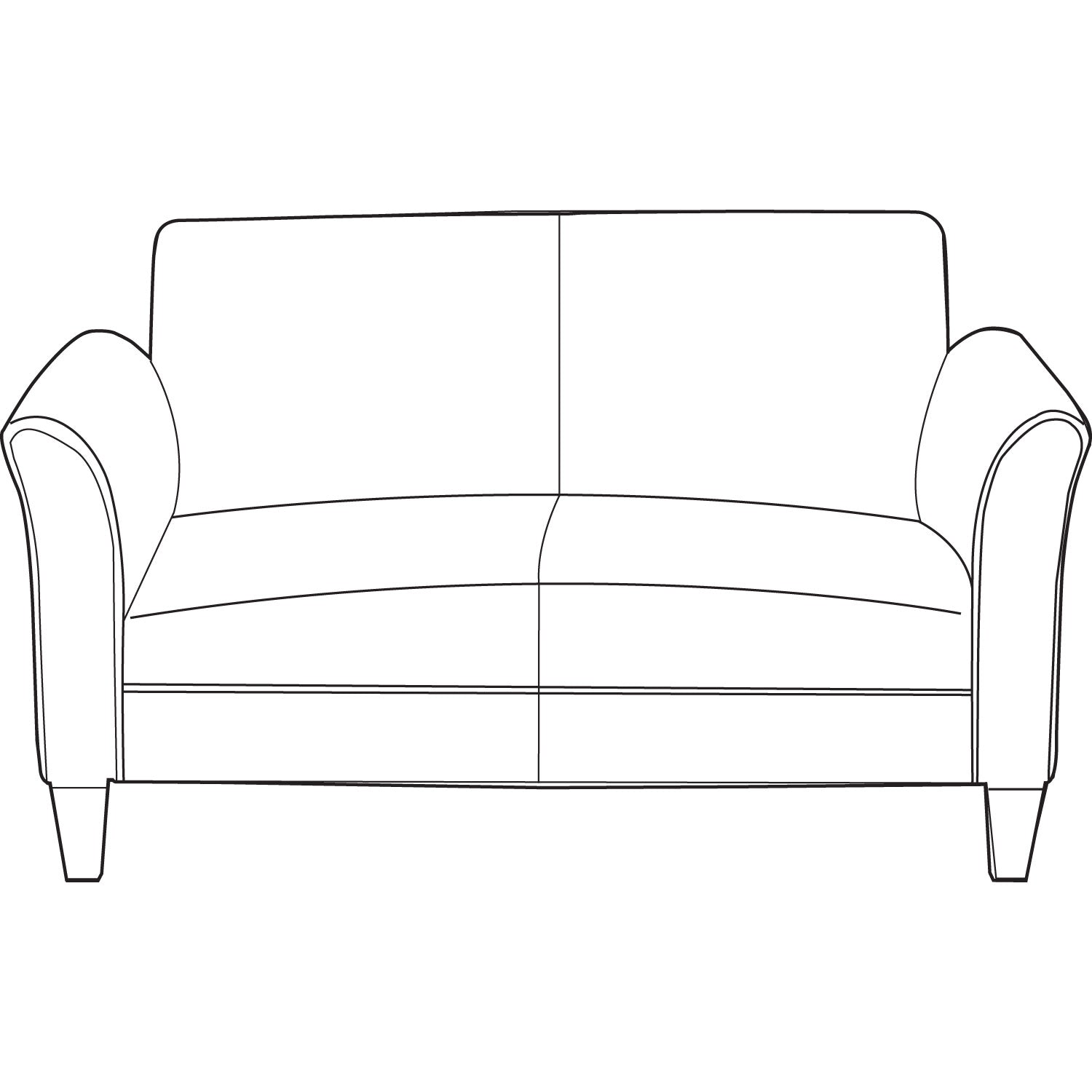 Alera Reception Lounge Furniture, Loveseat, 55.5w x 31.5d x 33.07h, Black