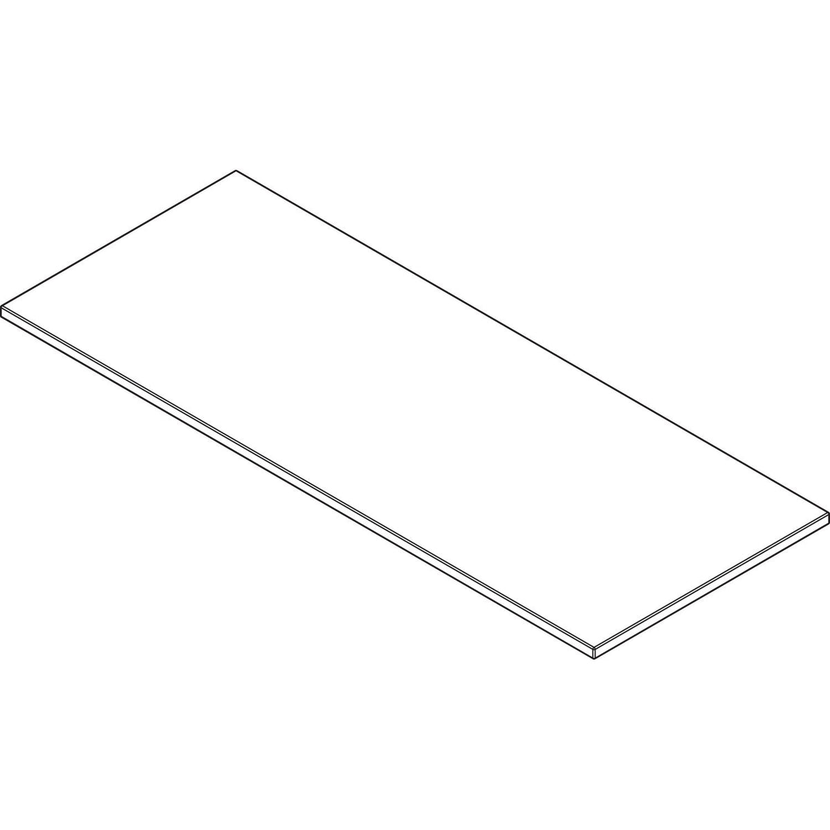Alera Reversible Laminate Table Top, Rectangular, 59.38w x 23.63d, White/Gray