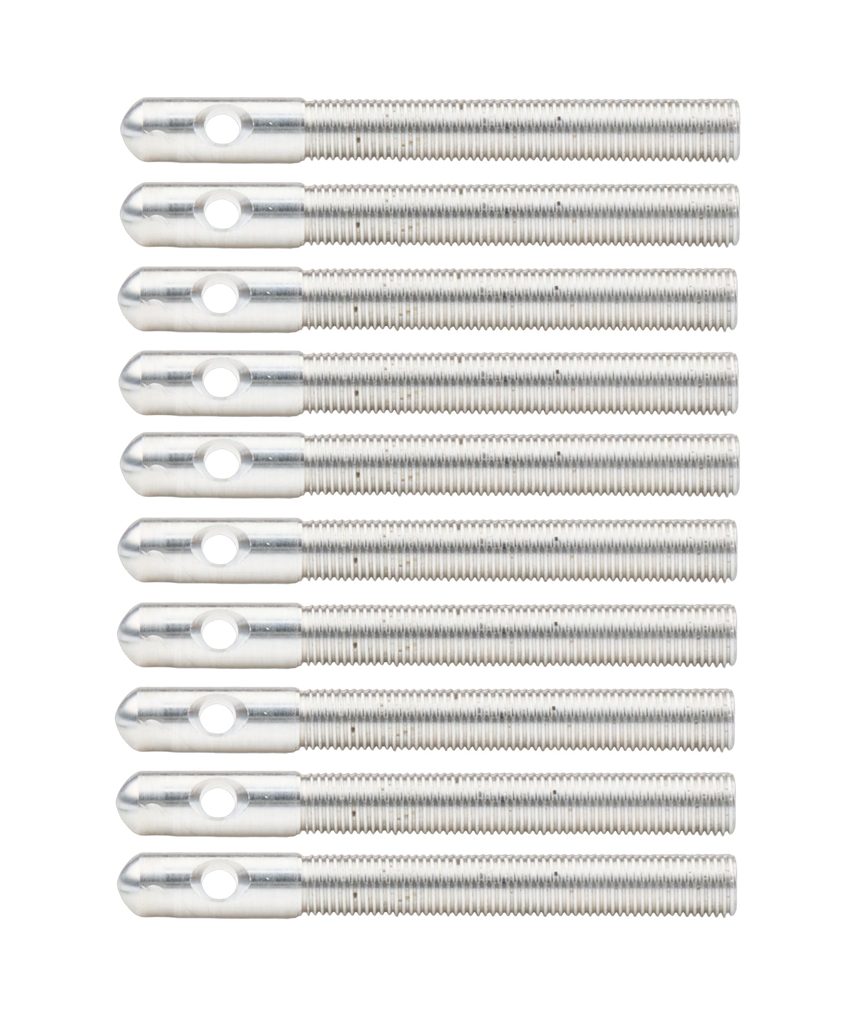 Aluminum Hood Pins 3/8in Silver 10pk - ALL1848710
