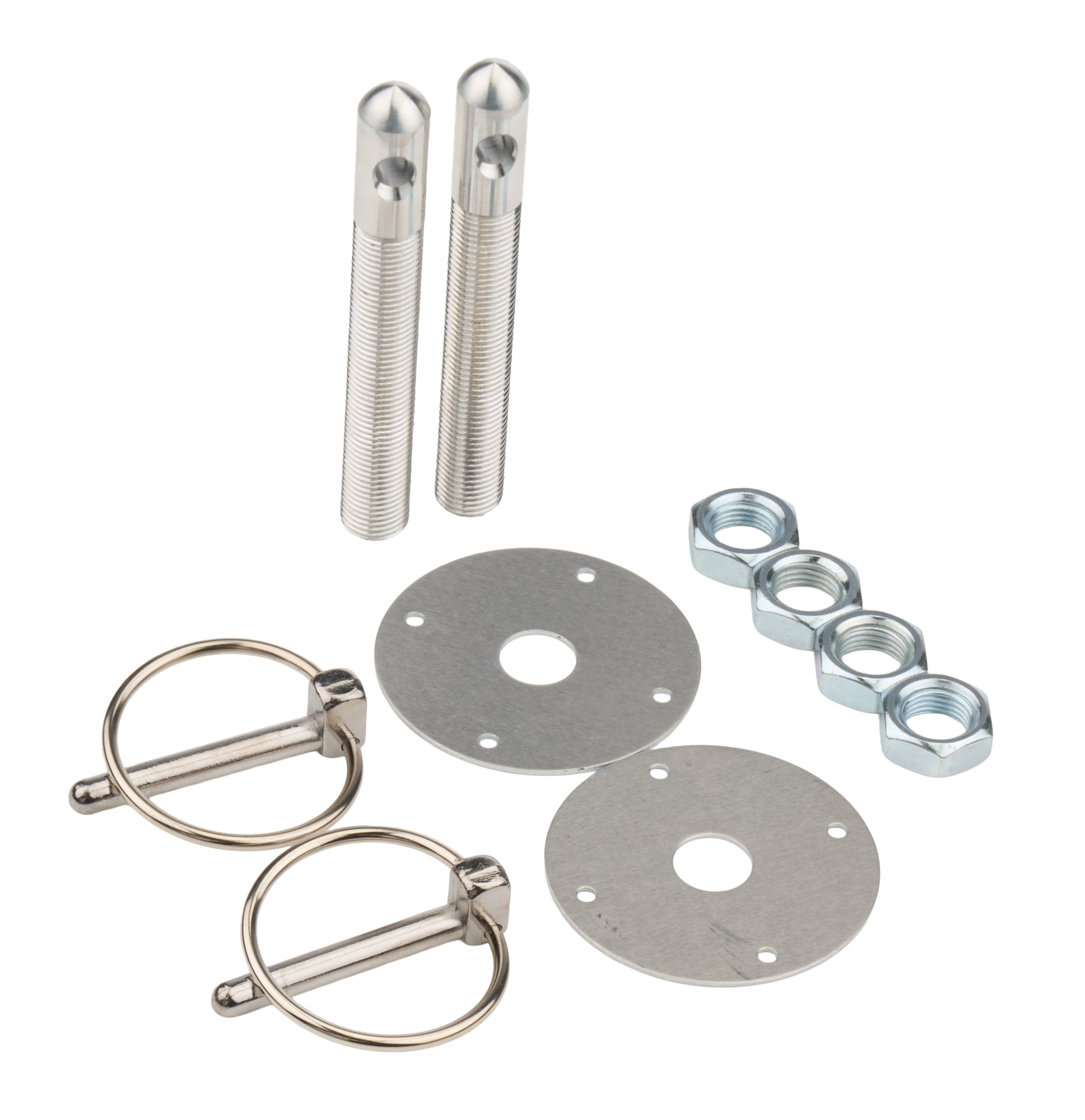 Alum Hood Pin Kit 1/2in with 1/4in Clips Silver - ALL18500