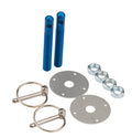 Alum Hood Pin Kit 1/2in with 1/4in Clips Blue - ALL18502