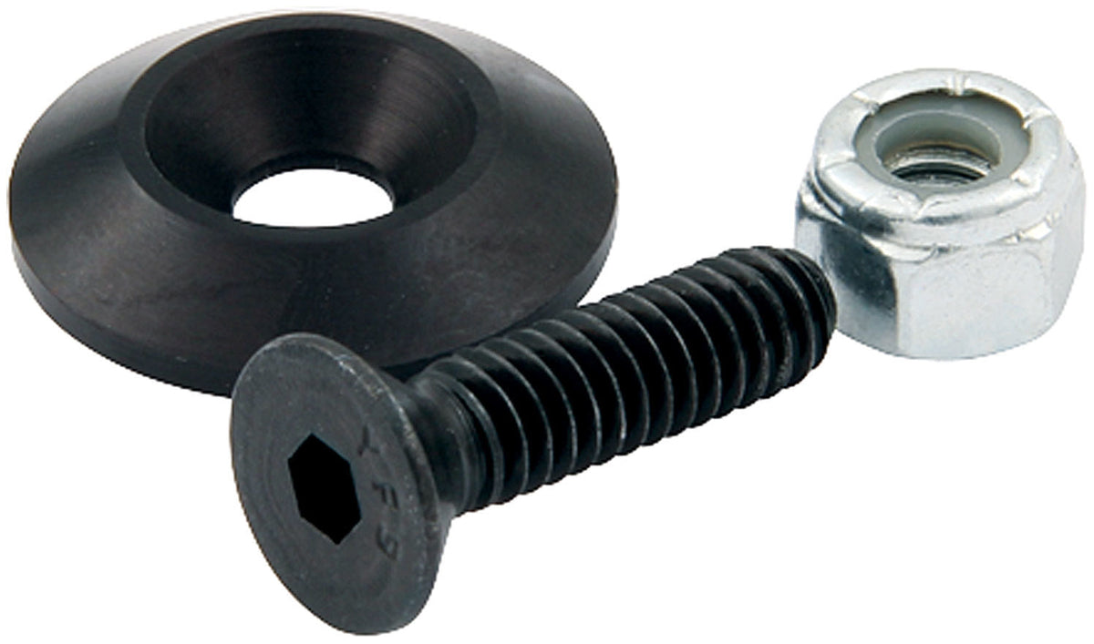 Countersunk Bolts 1/4in w/1.25in Washer Blk 10pk - ALL18635