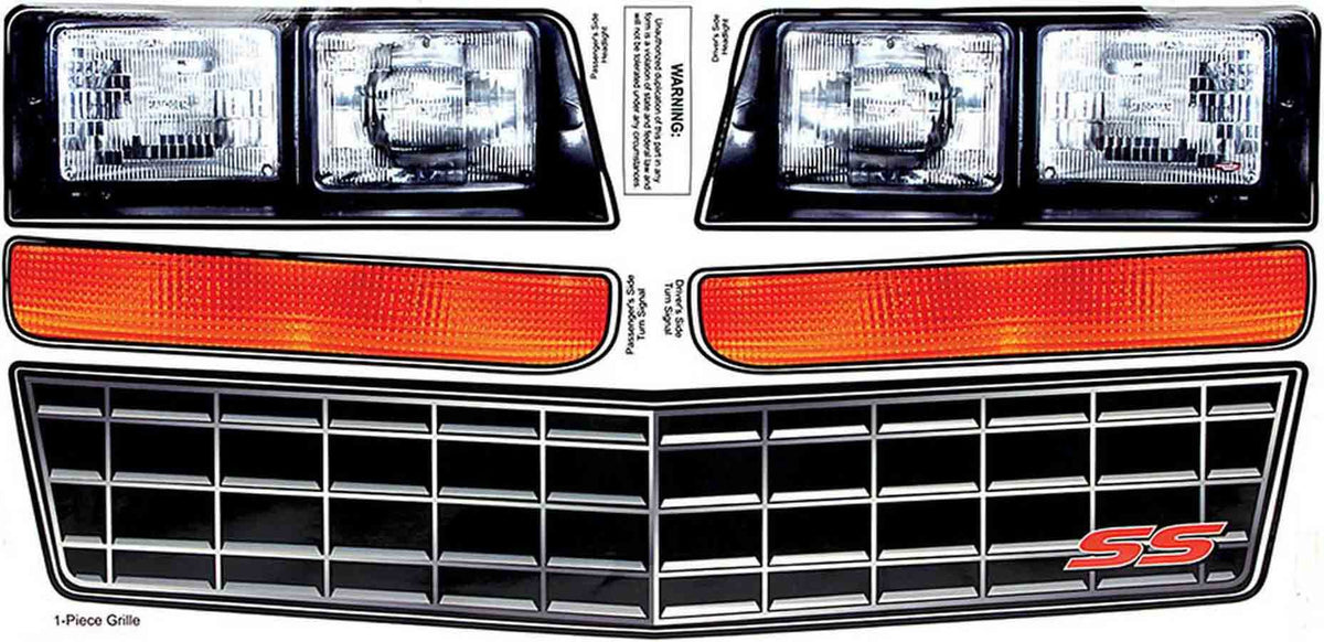 M/C SS Nose Decal Kit Stock Grille 1983-88 - ALL23014