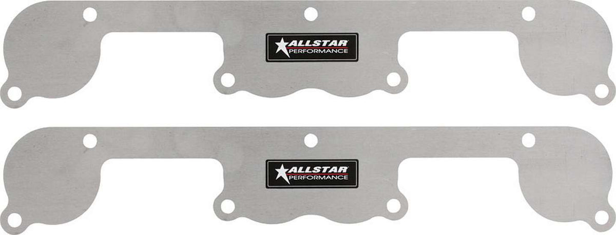 Exhaust Block Off Plates SBC Spread Port Aluminum - ALL34214