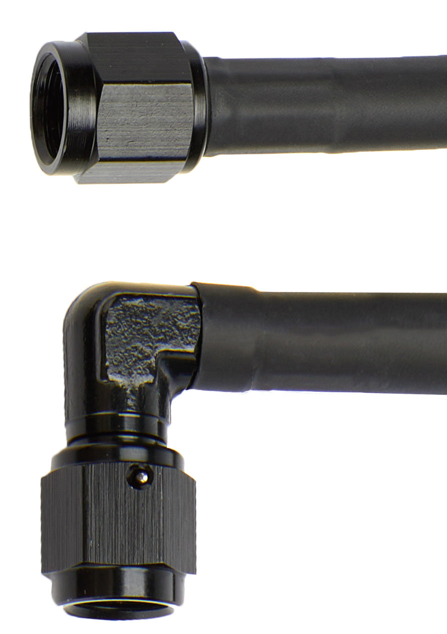 Coated Braided Line 18in #4 Hose -4 90 Deg/-4 Str - ALL48402