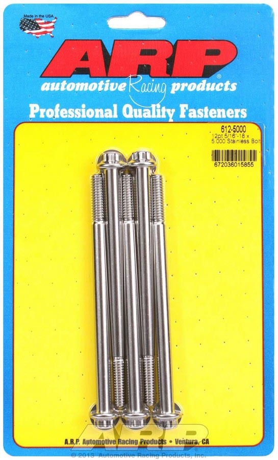 S/S Bolt Kit - 12pt. (5) 5/16-18 x 5.000 - 6125000
