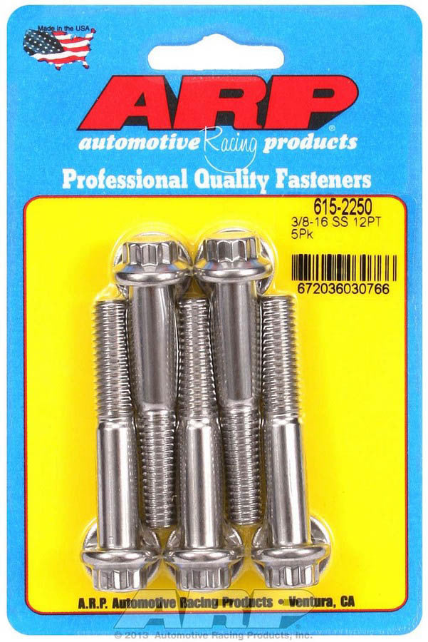 S/S Bolt Kit 12pt 5pk 3/8-16 x 2.250 - 6152250