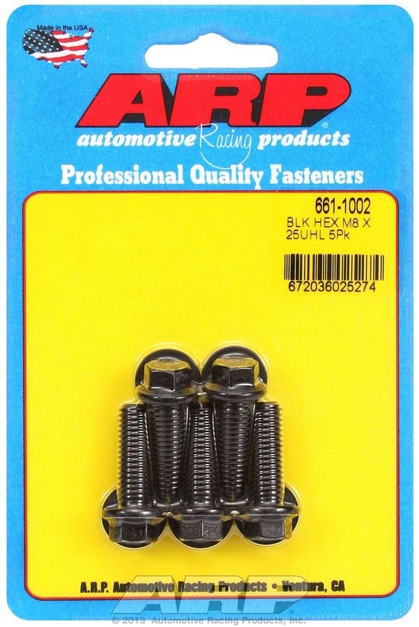 8mm x 1.25 x 25mm 6pt Bolt Kit 5pk - 6611002