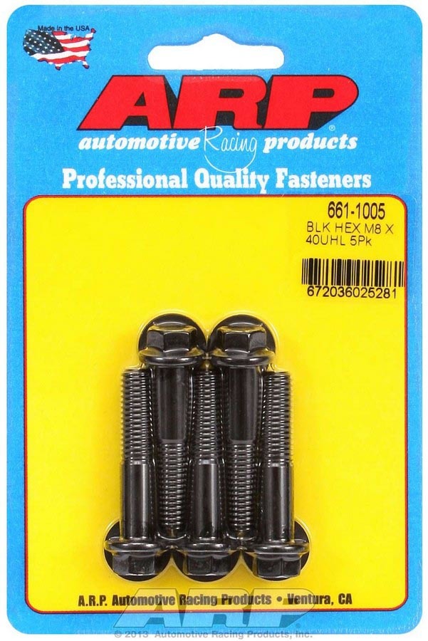 8mm x 1.25 x 40mm 6pt Bolt Kit (5pk) - 6611005