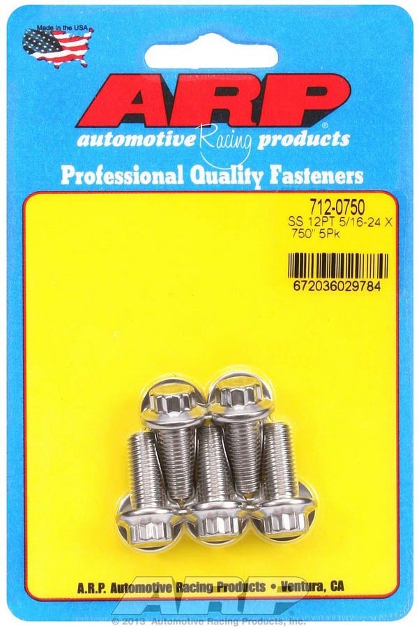 S/S Bolt Kit - 12pt. (5) 5/16-24 x .750 - 7120750
