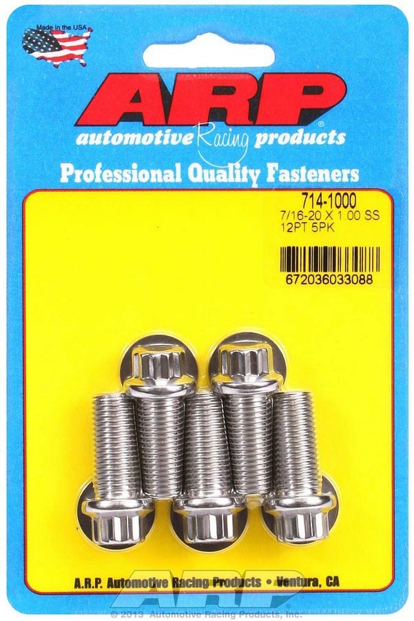 S/S Bolt Kit - 12pt. (5) 7/16-20 x 1.000 - 7141000