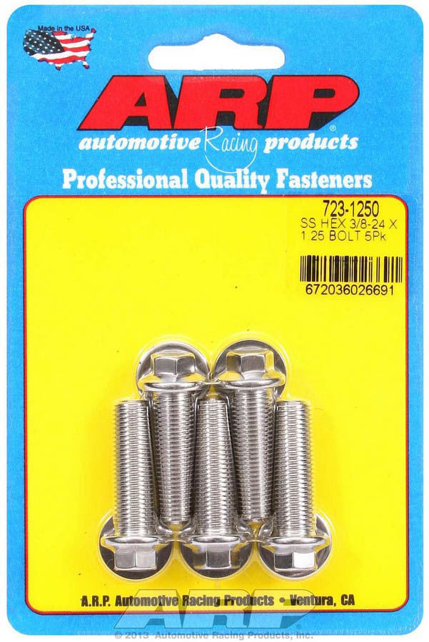 S/S Bolt Kit - 6pt. (5) 3/8-24 x 1.250 - 7231250