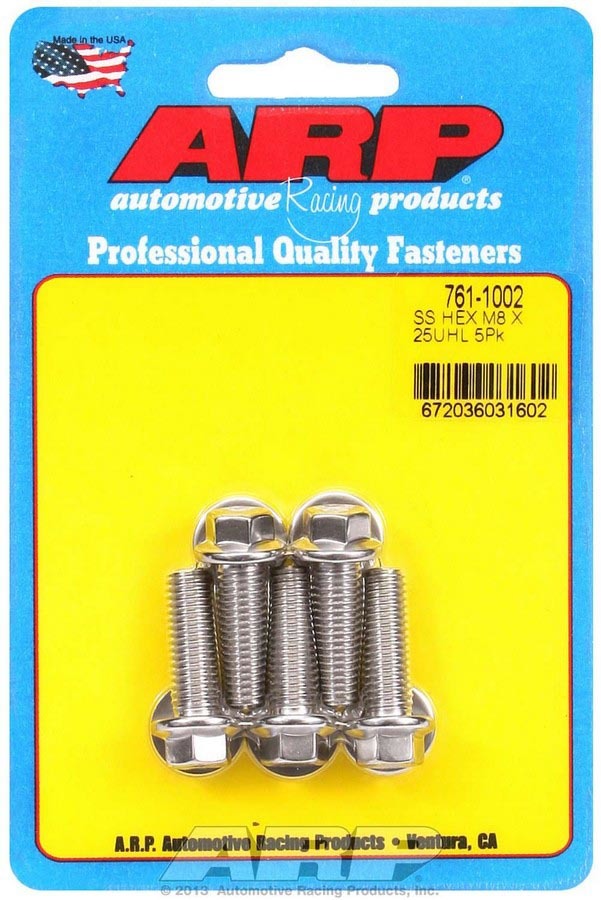 S/S Bolt Kit - 6pt. (5) 8mm x 1.25 x 25 - 7611002