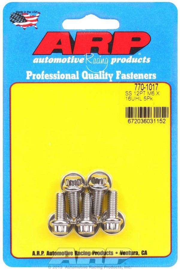 S/S Bolt Kit - 12pt. (5) 6mm x 1.00 x 16 - 7701017