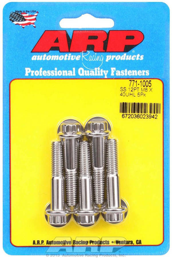 S/S Bolt Kit - 12pt. (5) 8mm x 1.25 x 40 - 7711005