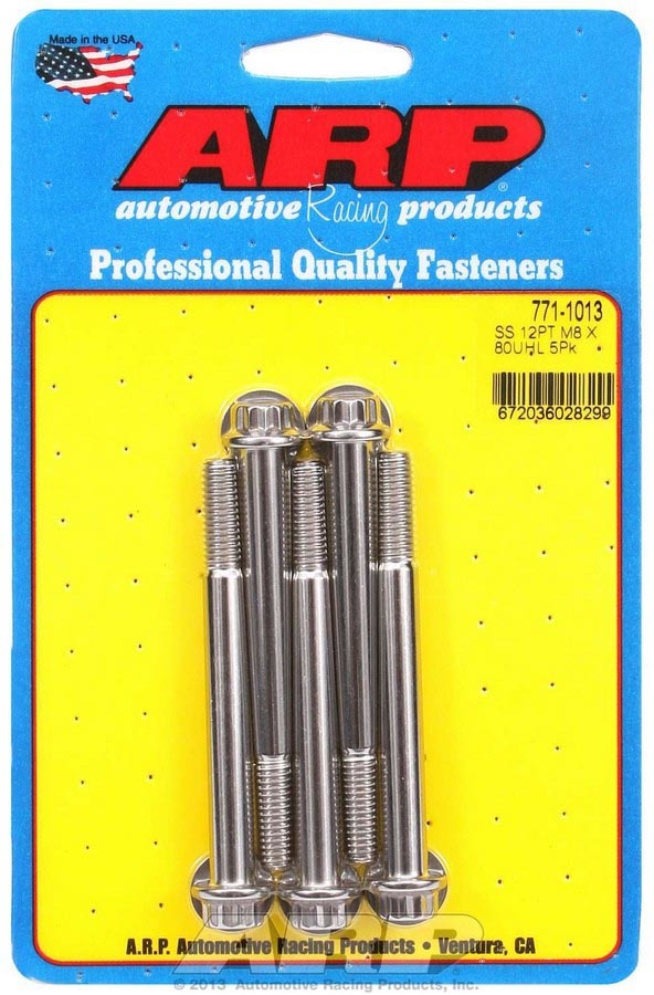 S/S Bolt Kit - 12pt. (5) 8mm x 1.25 x 80 - 7711013
