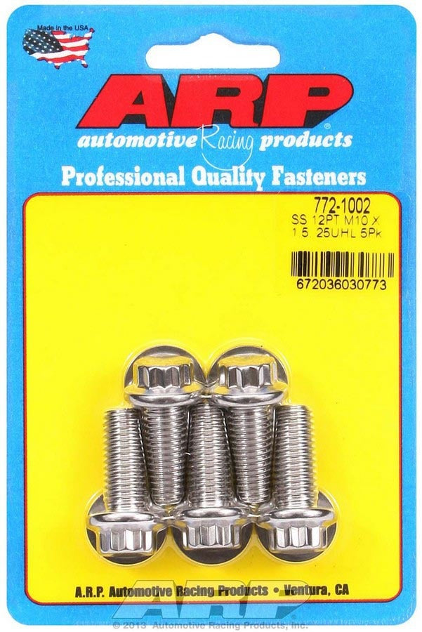 S/S Bolt Kit - 12pt. (5) 10mm x 1.5 x 25mm - 7721002