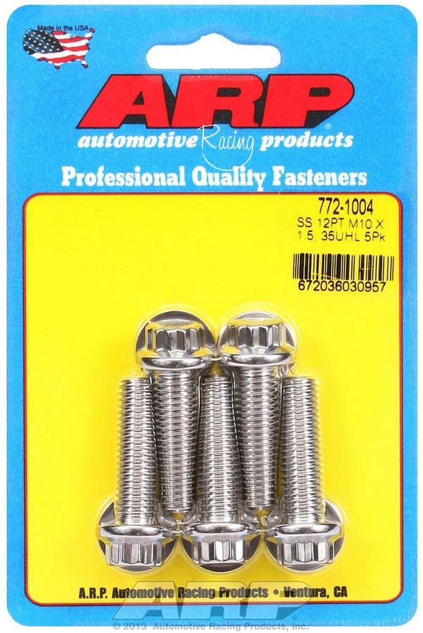 S/S Bolt Kit - 12pt. (5) 10mm x 1.5 x 35mm - 7721004