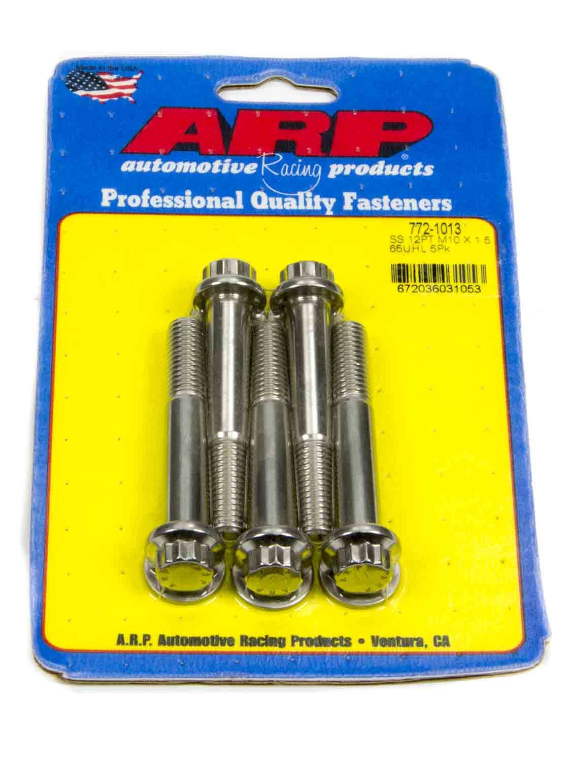 S/S Bolt Kit - 12pt. (5) 10mm x 1.5 x 65mm - 7721013