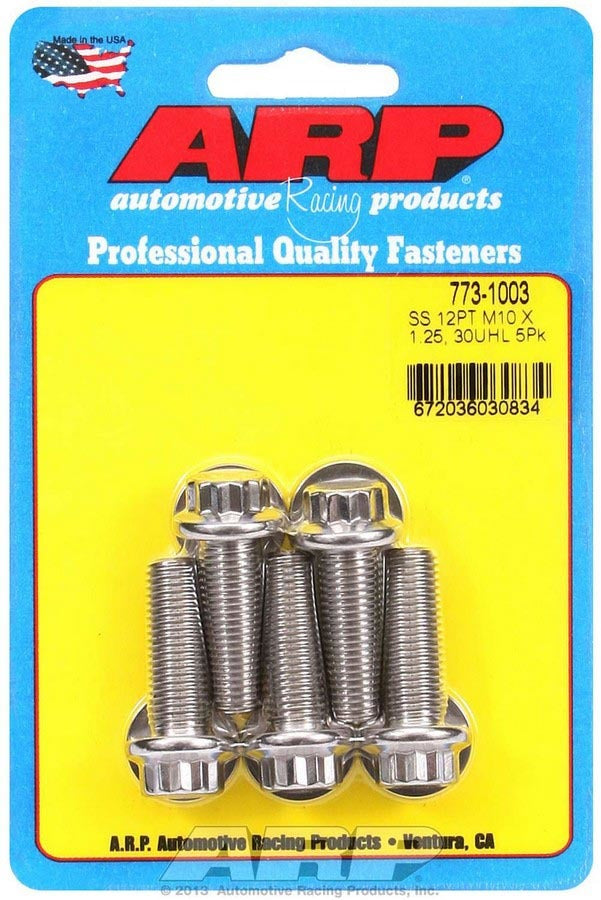 Bolt Kit - SS 12pt 5pk 10mm x 1.25 x 30mm - 7731003