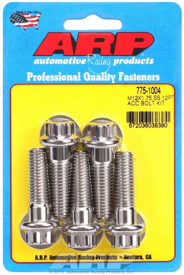 S/S Bolt Kit - 12pt. (5) 12mm x 1.75 x 40mm - 7751004