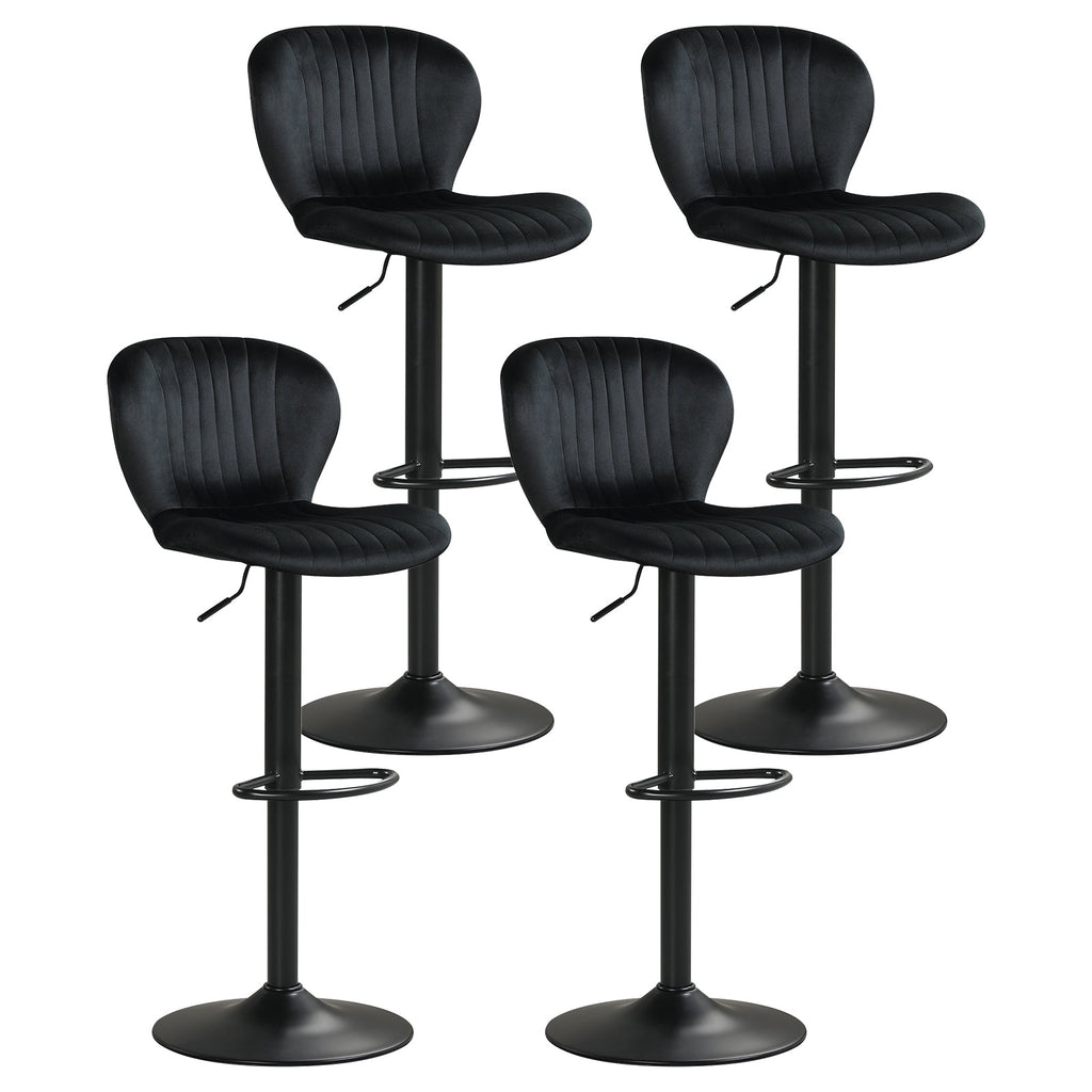 Adjustable Counter Height Chairs Set of 4 with Velvet Upholstered Backrests