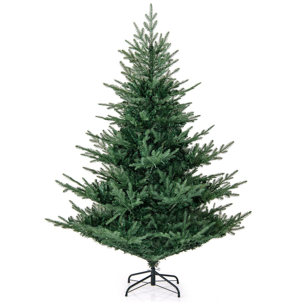 Artificial Christmas Tree with Branch Tips and Warm White LED Lights
