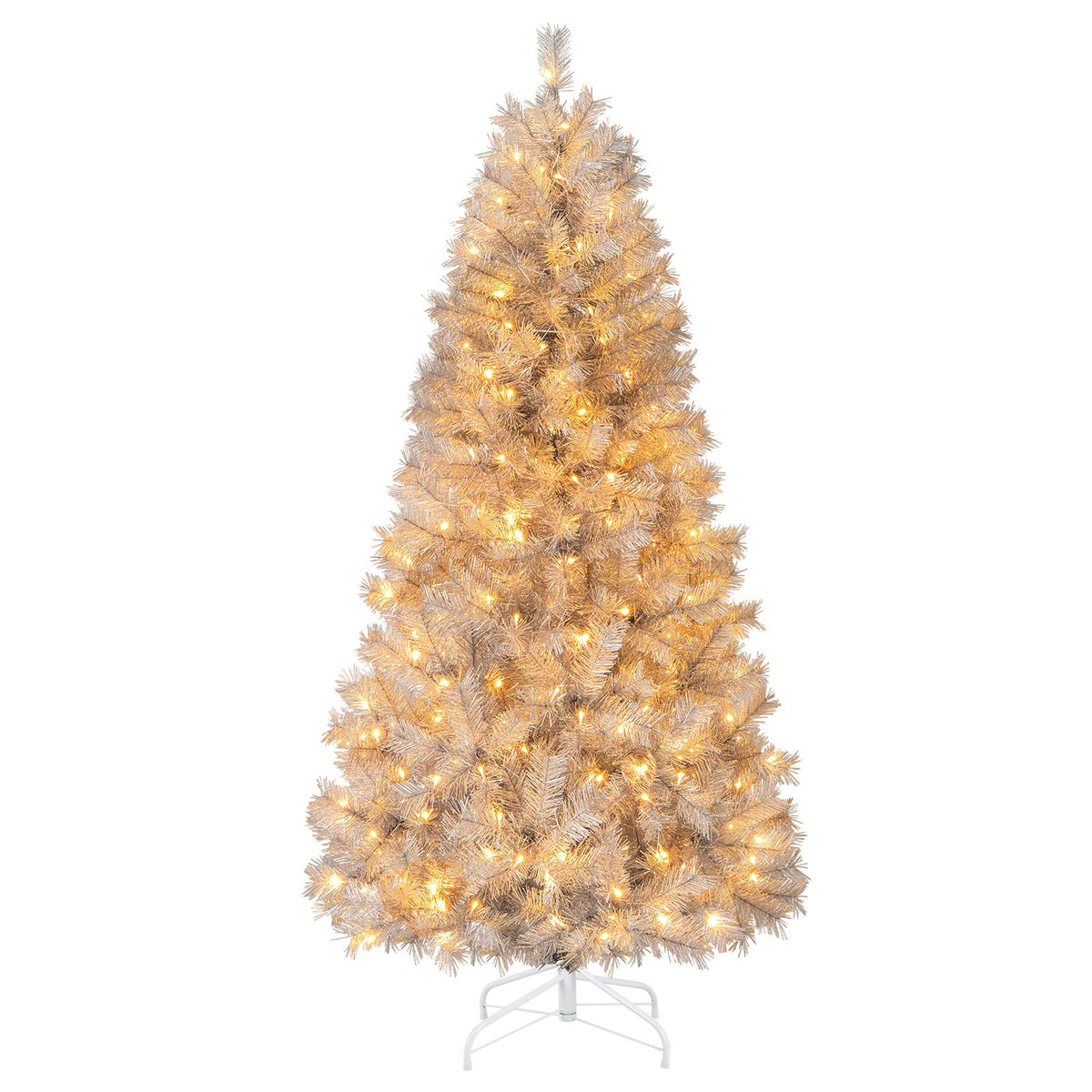 Artificial Xmas Tree with Branch Tips and Warm White LED Lights