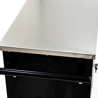 4 DRAWERS MULTIFUNCTIONAL TOOL CART WITH WHEELS-BLACK
