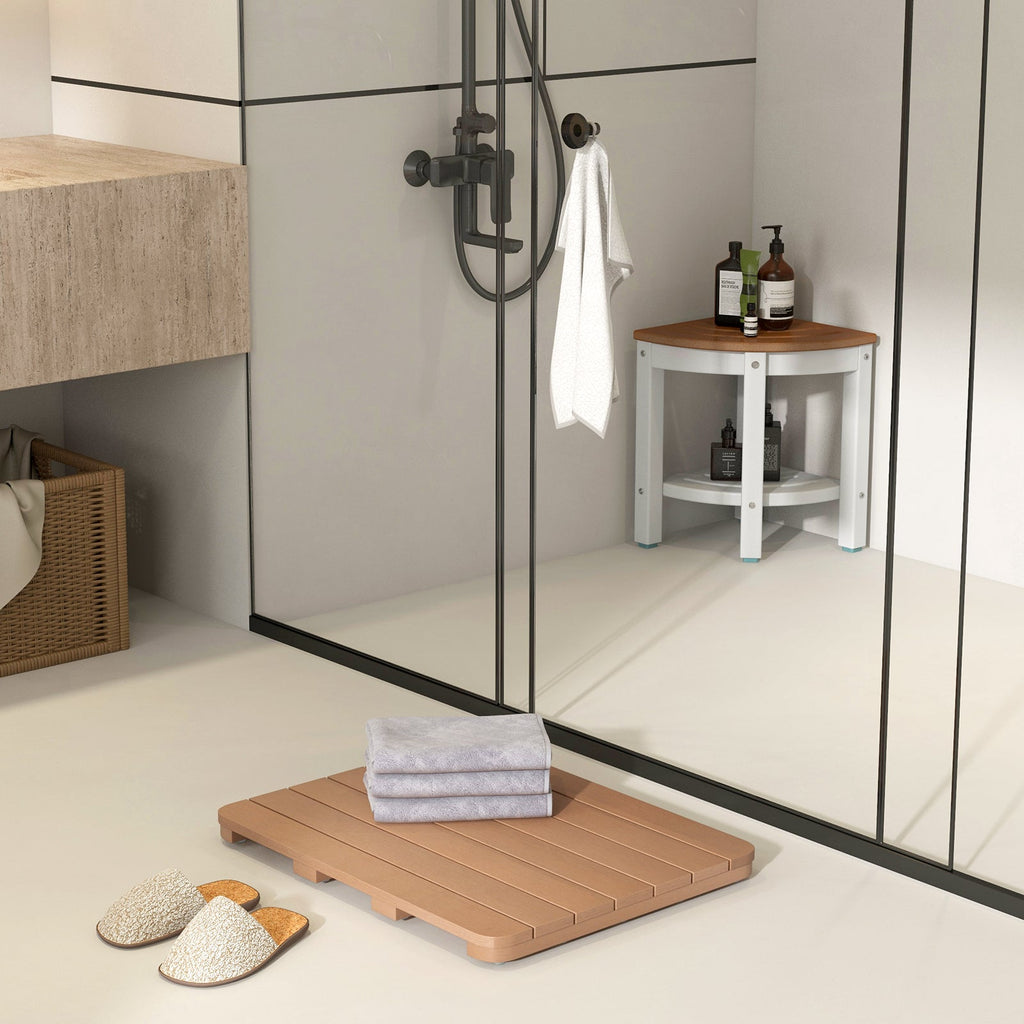 Waterproof HIPS Bath Spa Shower Mat with Non Slip Foot Pads
