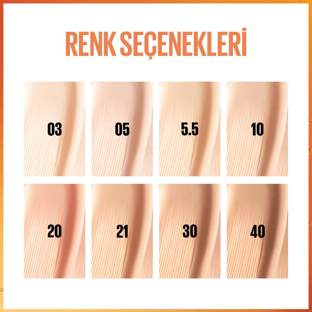 Maybelline Super Stay Skin Tint Foundation: Vitamin C, 24H Wear, Hydrating, Brightening - Natural Finish Skin Tint