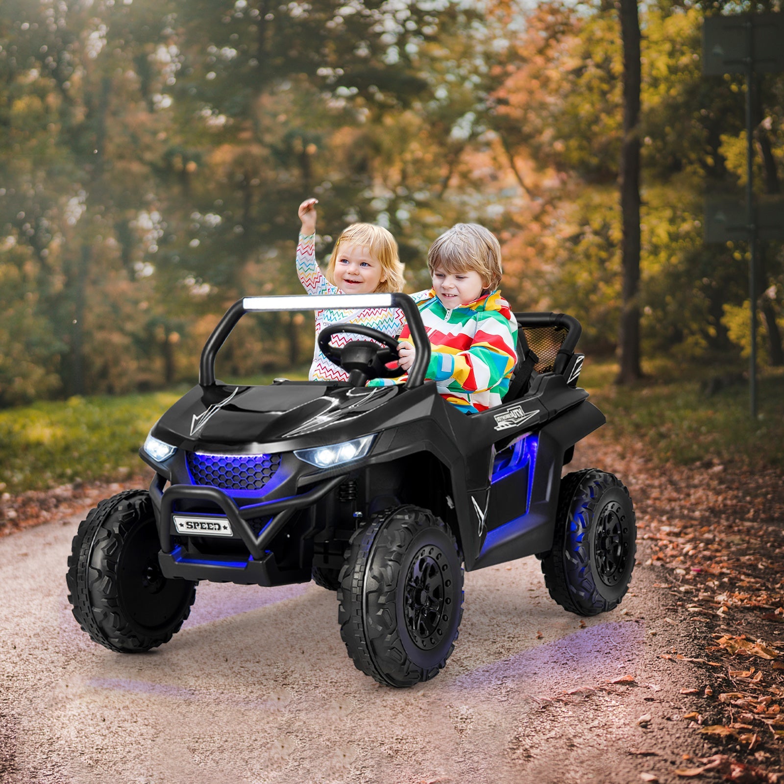 12V 2-Seater Kids Ride on UTV with Slow Start Function Music