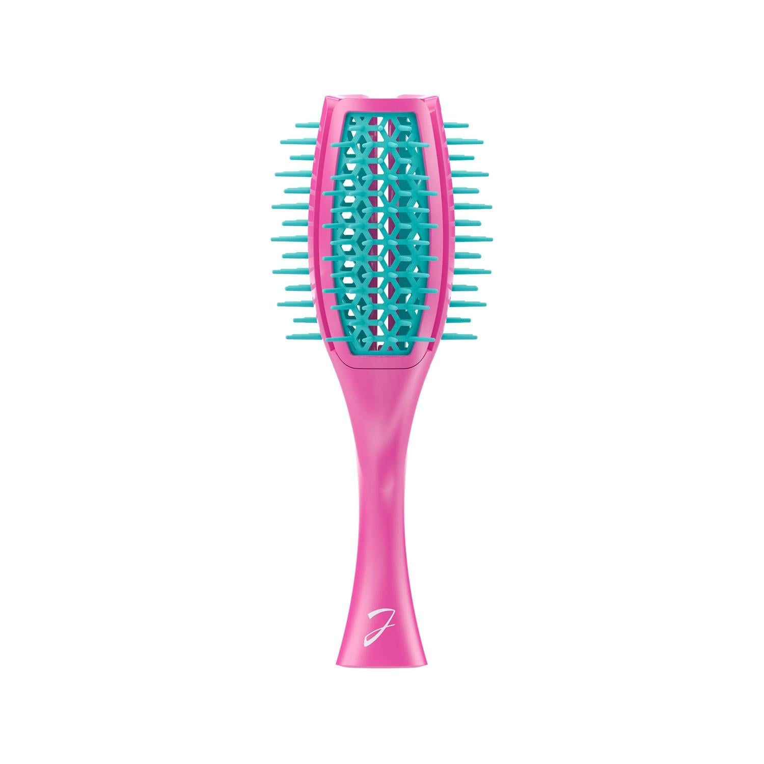 Janeke Tulip Brush Detangling Hairbrush Burgundy & Blue SP503FT