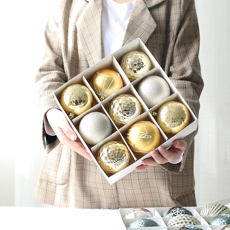 Christmas Ball Set Gift Box Christmas Painting Gift Pack Ball Christmas Tree Decoration Pendant
