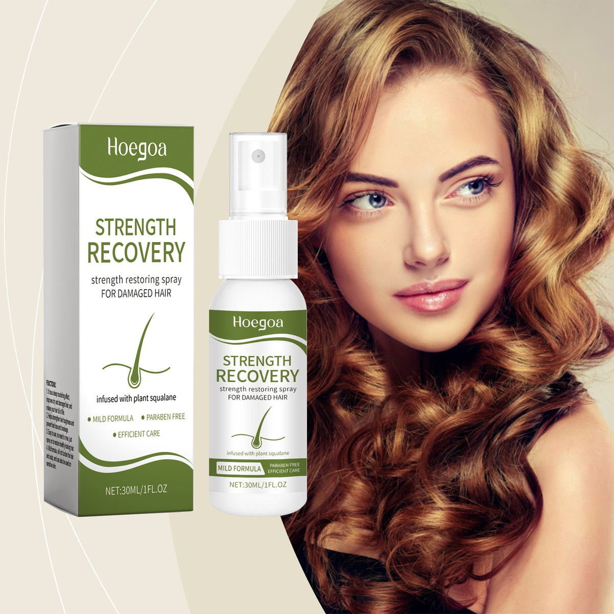 Leave-In Repair Hair Spray Nourishes Hair With Natural, Fluffy, Silky And Glossy Leave-In Hair Spray