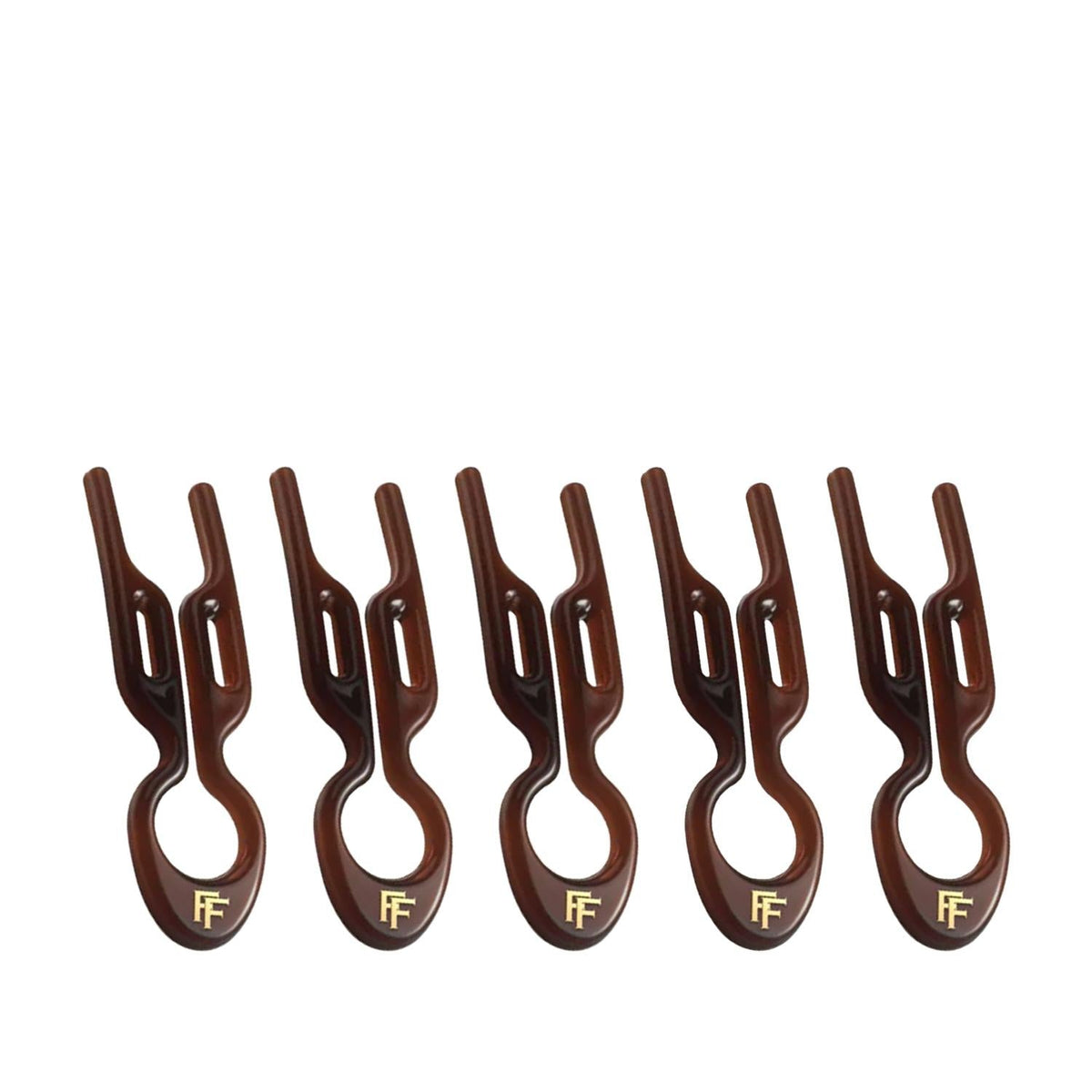 Fiona Franchimon No 1 Hairpin Petite Brown 5-Pack