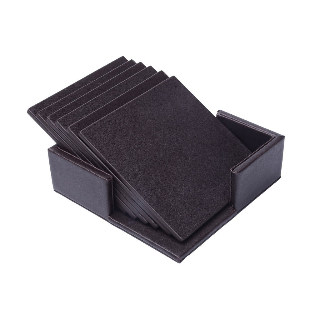 Creative PU leather coaster Exquisite insulated tea water cushion Square leather coaster