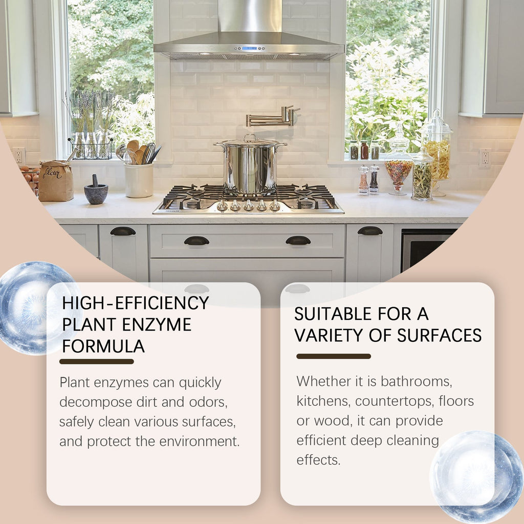 Multi-Surface Cleaner Kitchen Range Hood Sink Countertop Stain Removal Multi-Effect Cleaner