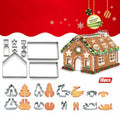 18 piece Christmas stainless steel 3D cookie mold gingerbread house cookie mold set