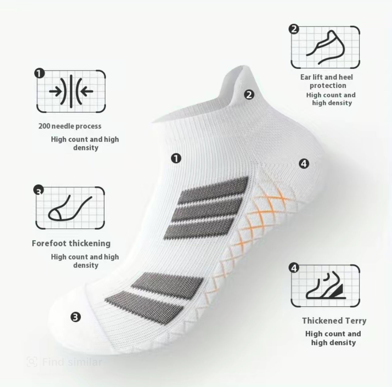 SportEase No Show Socks