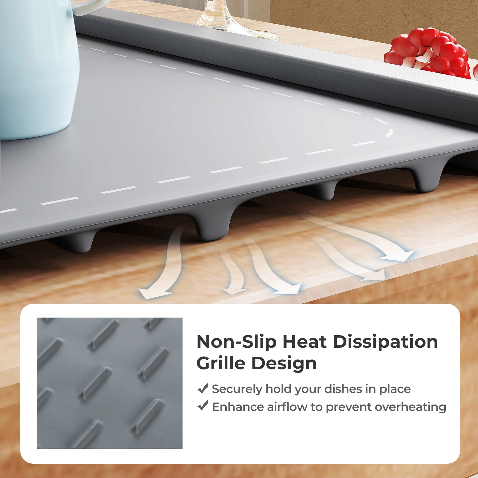 Food Warming Mat Rollable and Portable Electric Warming Tray with Fasting Heating