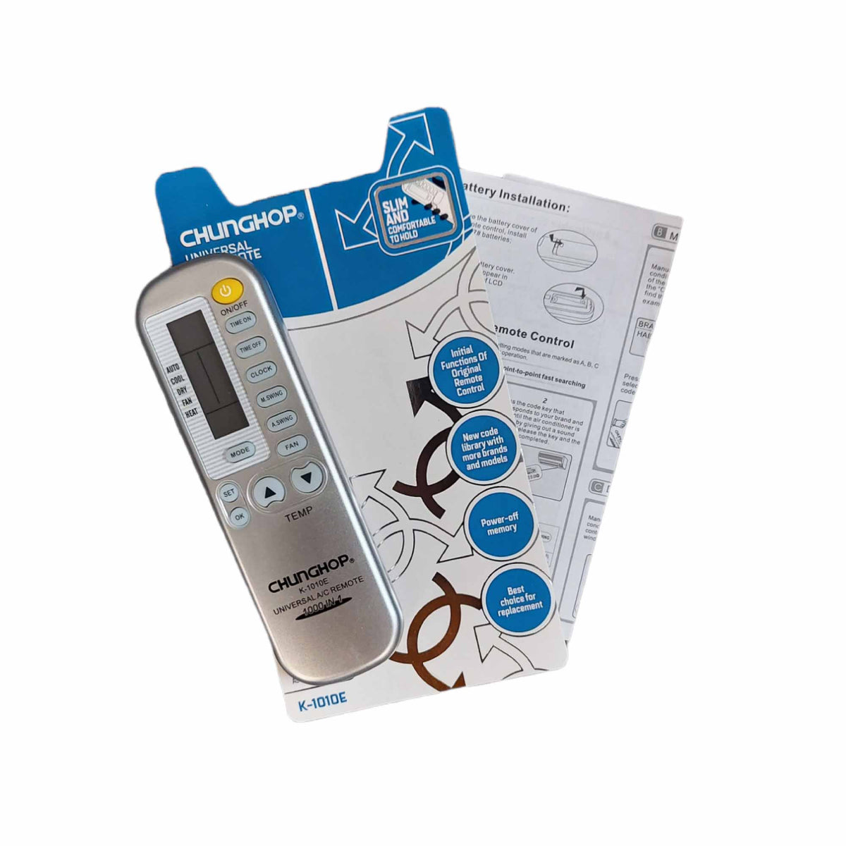 Chunghop Air Conditioner AC Remote Control Compatible with OPAL and More
