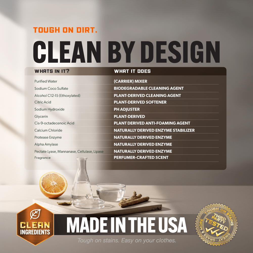 Heavy Duty Premium Laundry Detergent + Built-In Dryer Sheets (100 Loads) -  LEATHER & TOBACCO